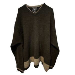 VTG American Eagle Men’s 100% Pure New Wool XL Sweater Dark Olive Green